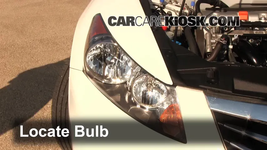 2011 Honda Accord LX 2.4L 4 Cyl. Lights Headlight (replace bulb)
